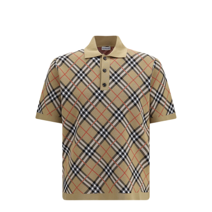 MAYFEYR - Burberry - Check Cotton Blend Polo Shirt - 8127792