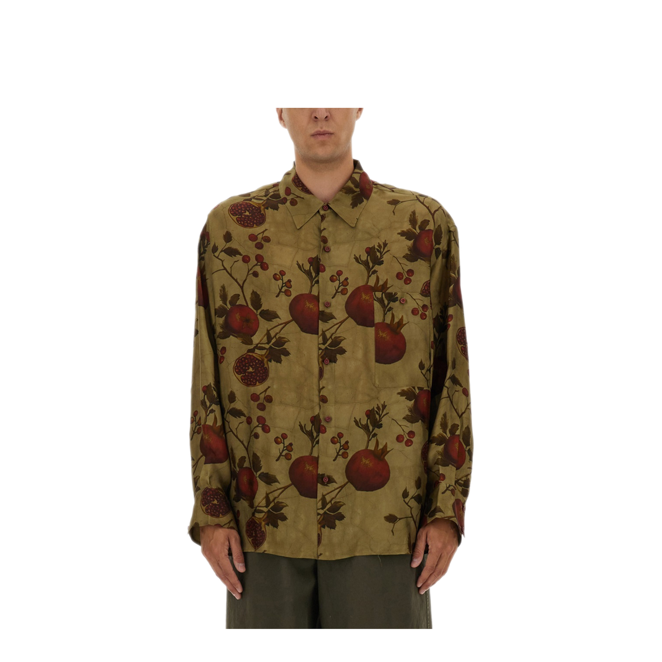 MAYFEYR - Uma Wang - Pomegranate Print Shirt - UM1502UW274
