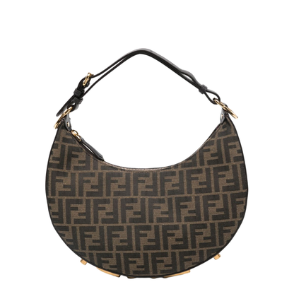 Fendigraphy Leather Shoulder Bags - Brown