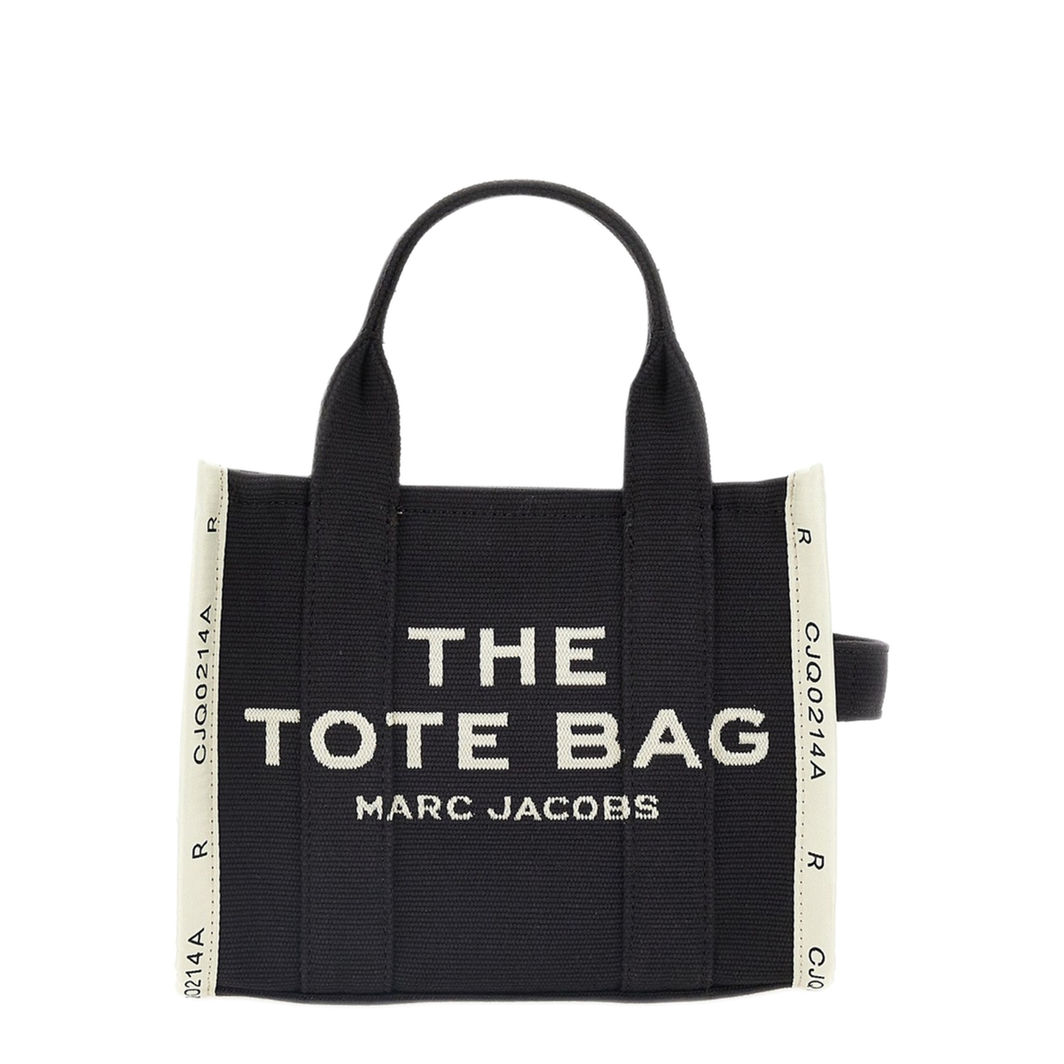 THE Small Woven Jacquard Tote - Black