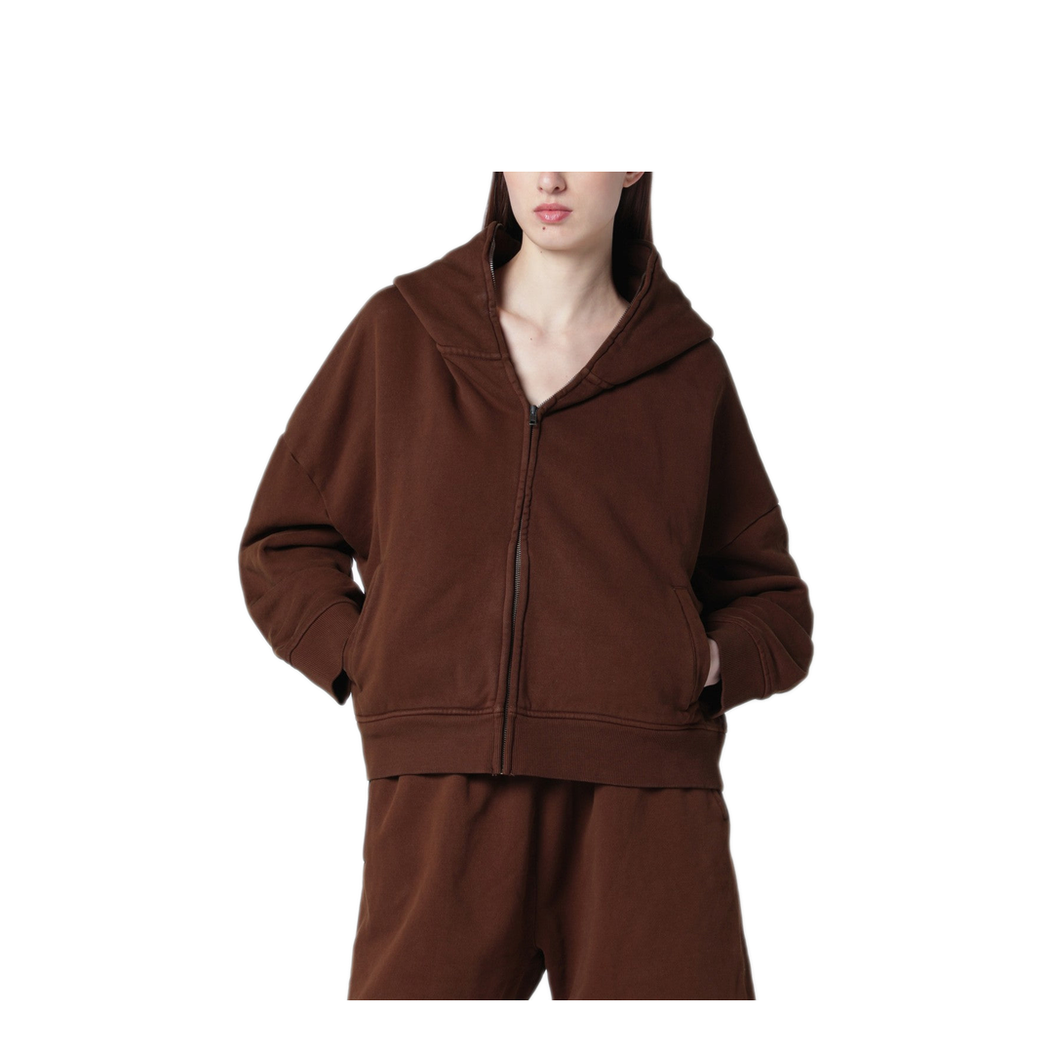 MAYFEYR - Entire Studios - Brown Cotton Zip Up Sweatshirt - ESSS26HO03012CO6235