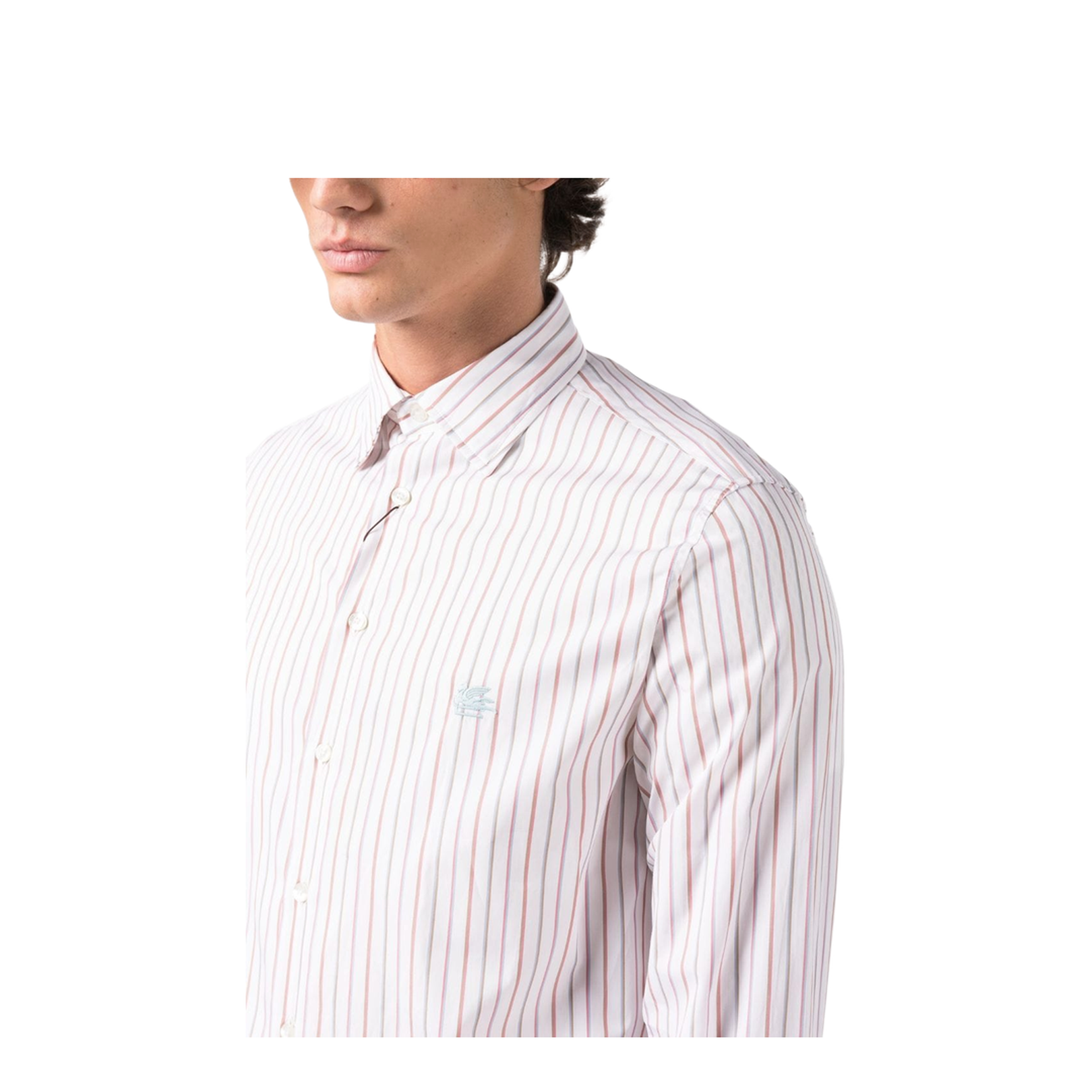 Logo-Embroidered Striped Shirt