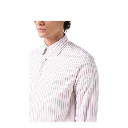 Logo-Embroidered Striped Shirt