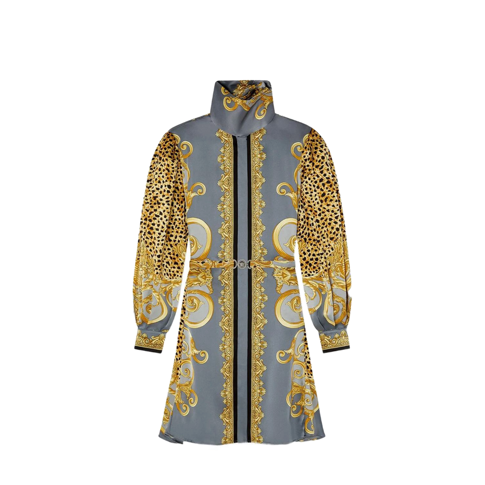 Cheetah Foulard On Silk Crepe Satin Lw Clothing