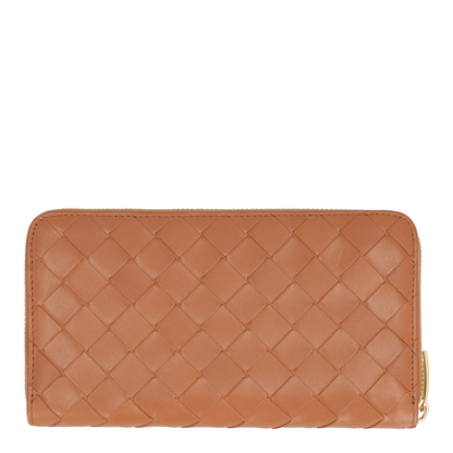 Intrecciato Zip Around Wallet