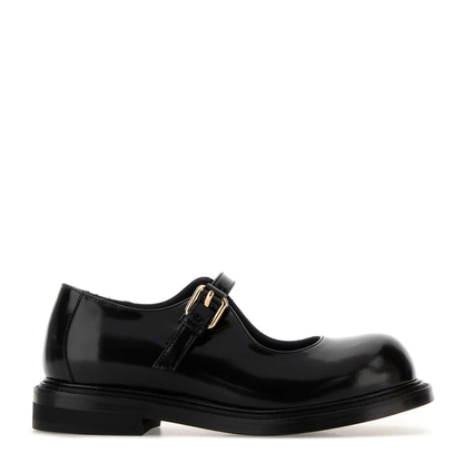 MAYFEYR - Moschino - Black Leather Olivia Ballerinas - MA10704C1OMJ0000