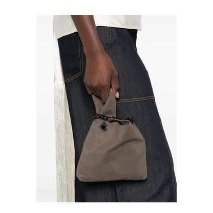 Falabella Suede Wristlet Bag