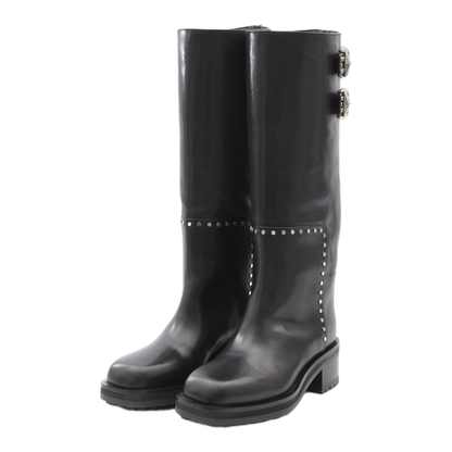 MAYFEYR - Jimmy Choo - Brooklyn Boots Calfskin Leather - BROOKLYNKB50UMJBLACKSILVER