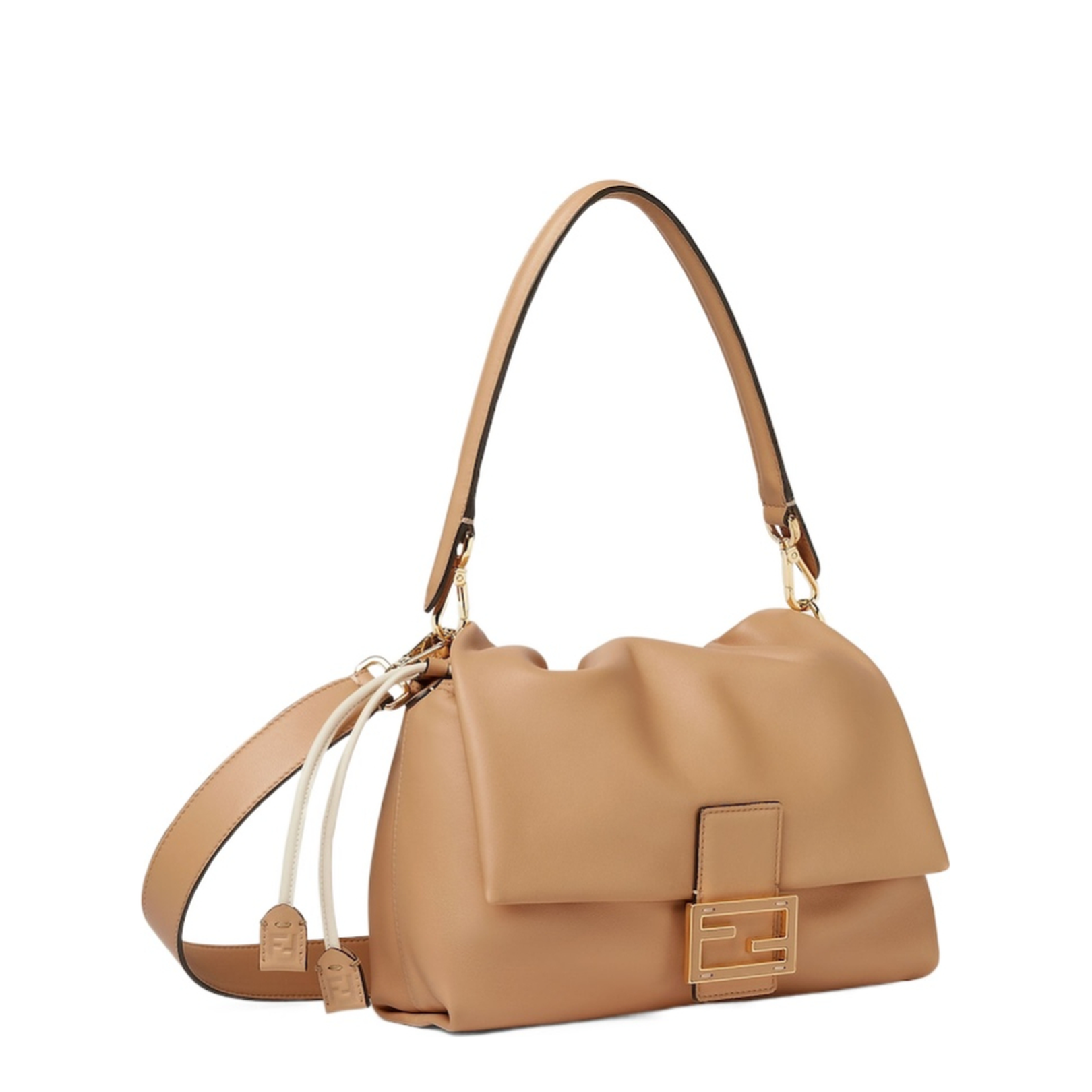 Mamma Baguette Medium Leather Beige