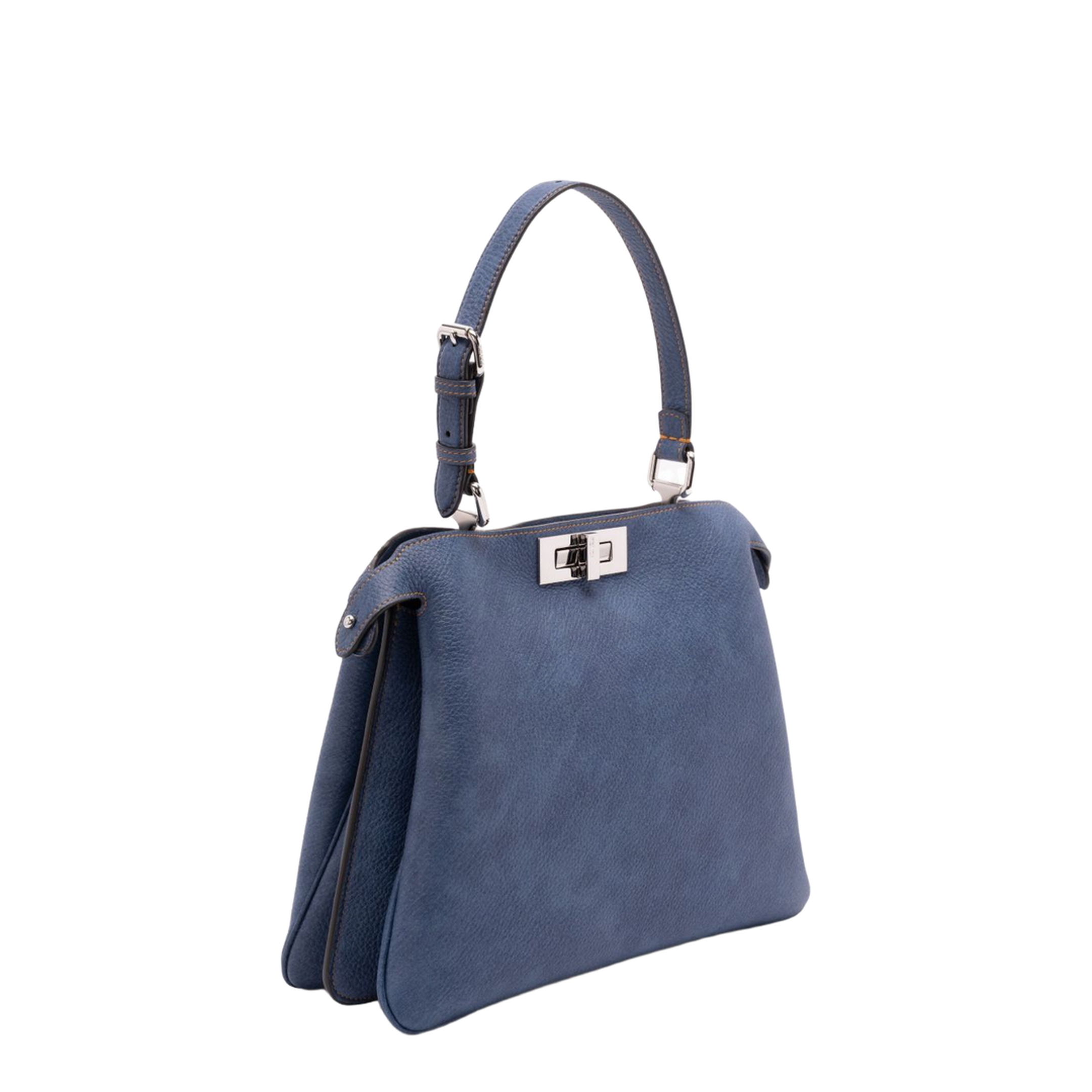 Peekaboo Soft Medium Cuoio Romano Leather Blue