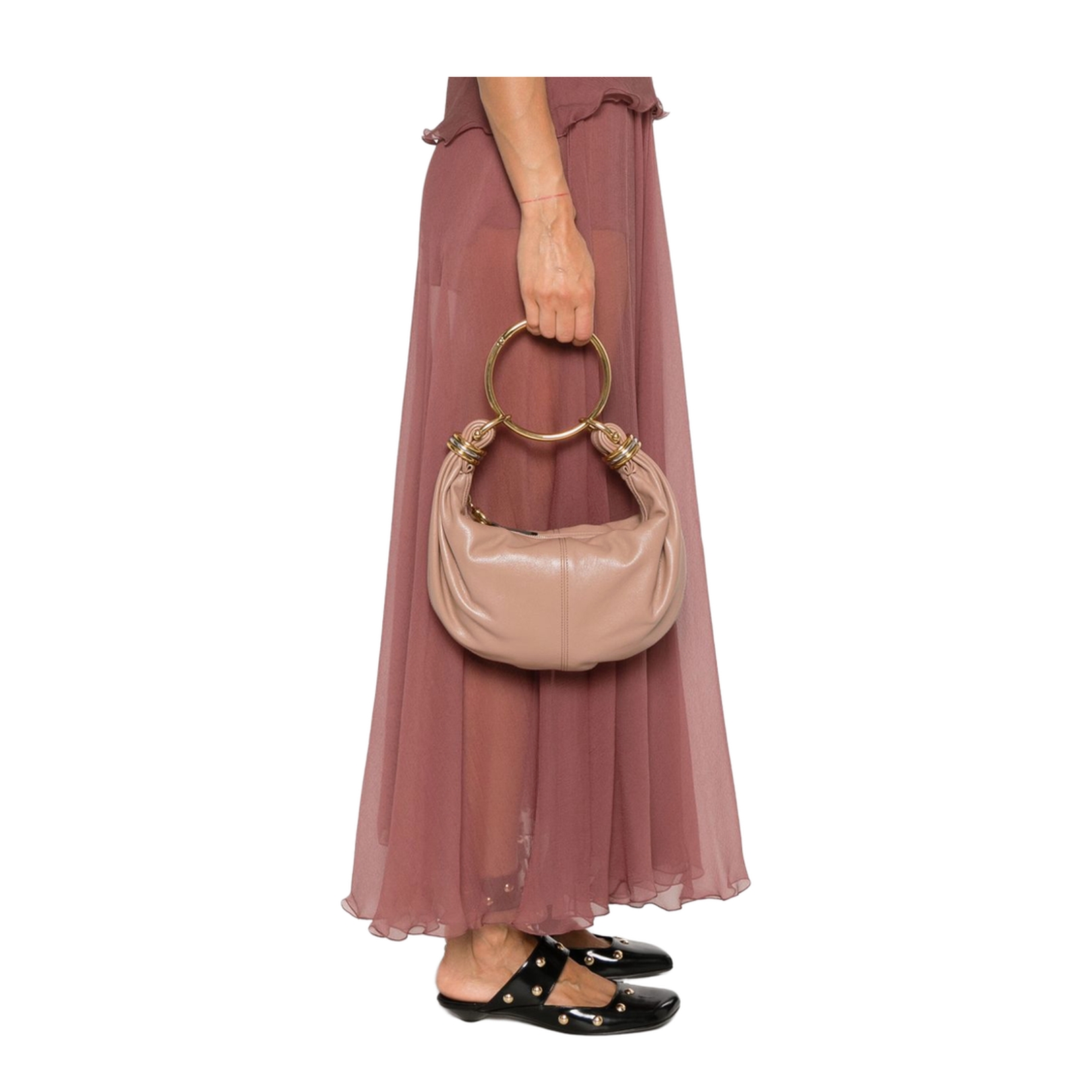 Luxurious Calfskin Handbag in Lilac