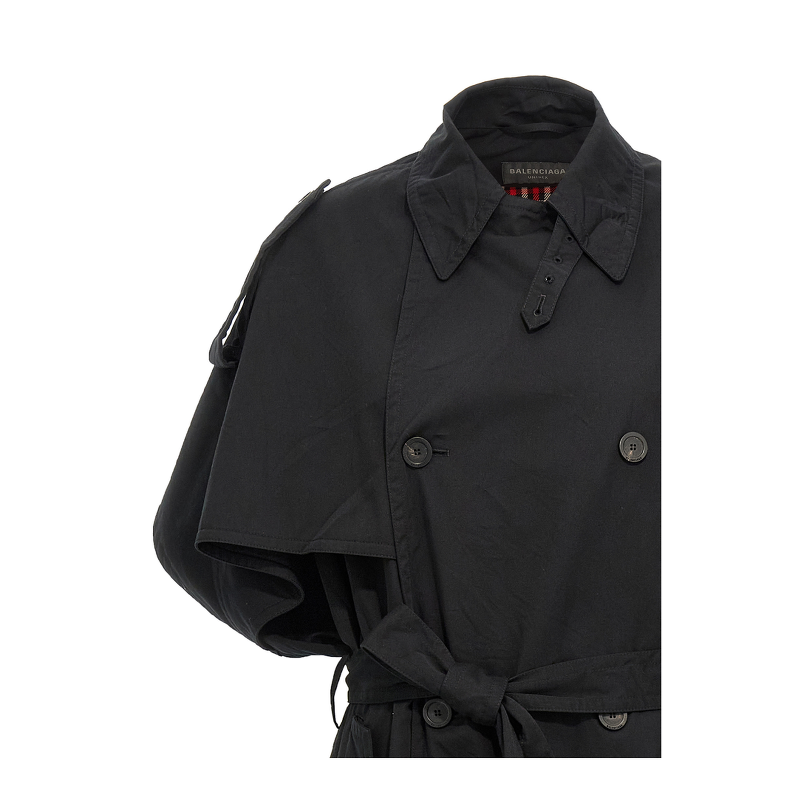 トレンチコート BALENCIAGA FW25 Stole trench coat (838802TSP13 1000) Balenciaga Coats Black – Lord & Taylor
