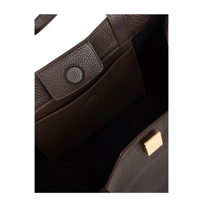 MAYFEYR - Yuzefi - Tote Bag Gyoza In Leather - GYOZATOTEPEBBLEGRAINLEATHERESPRESSO