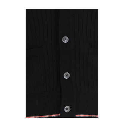 MAYFEYR - Thom Browne - Ribbed Merino Wool Cardigan - MKC648AY1055