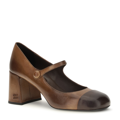 MAYFEYR - Miu Miu - Leather Mary Jane Ballerinas - 5I781EF0653ZQIF0Y89