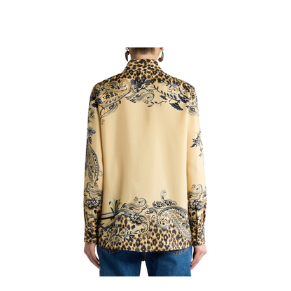 MAYFEYR - Etro - Silk Shirt With Placed Leopard Print - WRIA0013AK163