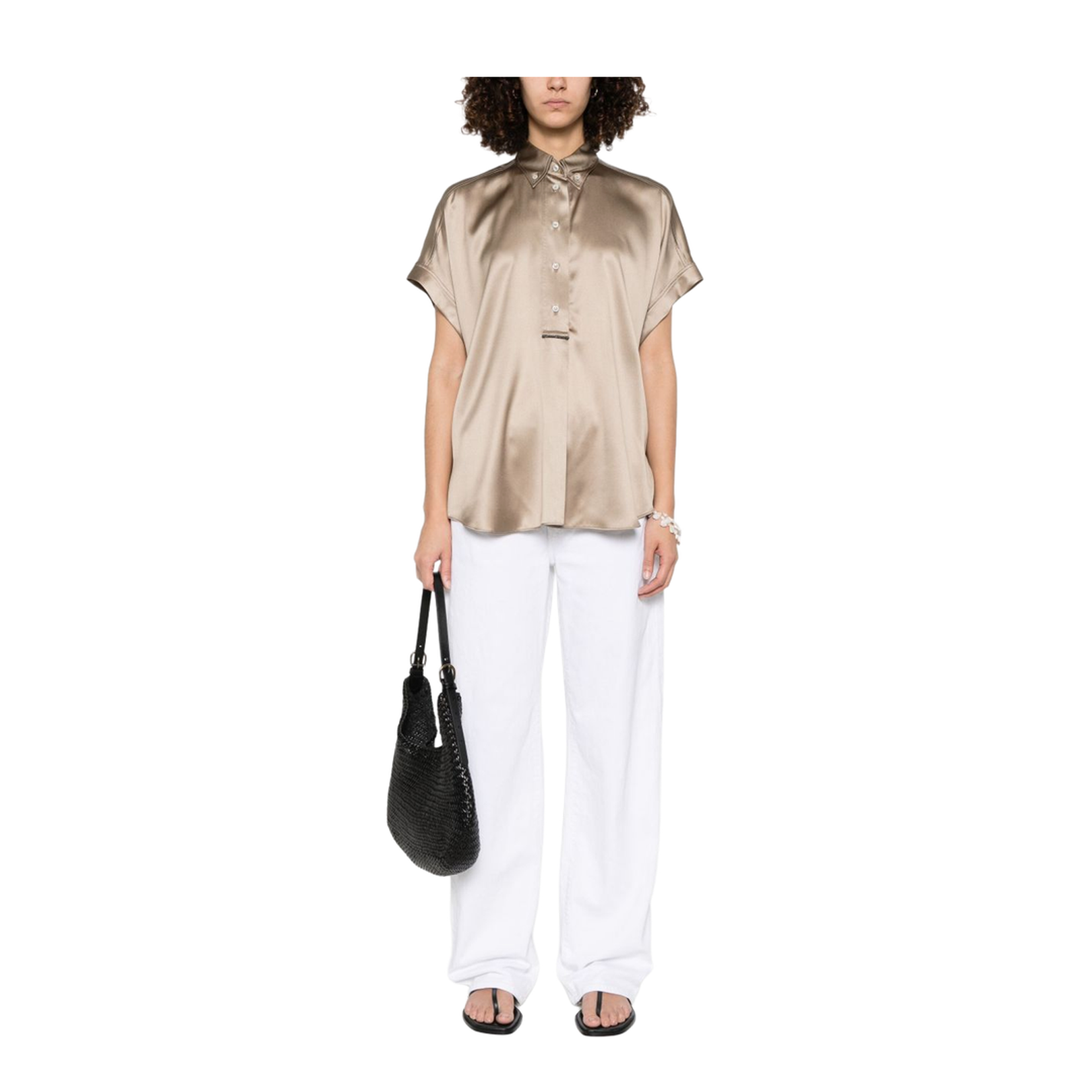 Khaki Silk Shirt