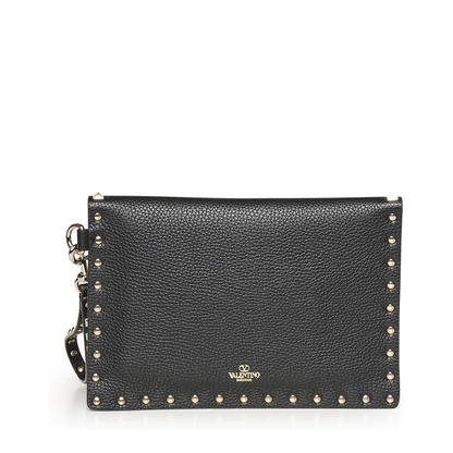 MAYFEYR - Valentino - Grainy Calfskin Rockstud Pouch - 9W2P0P87VSH0NO