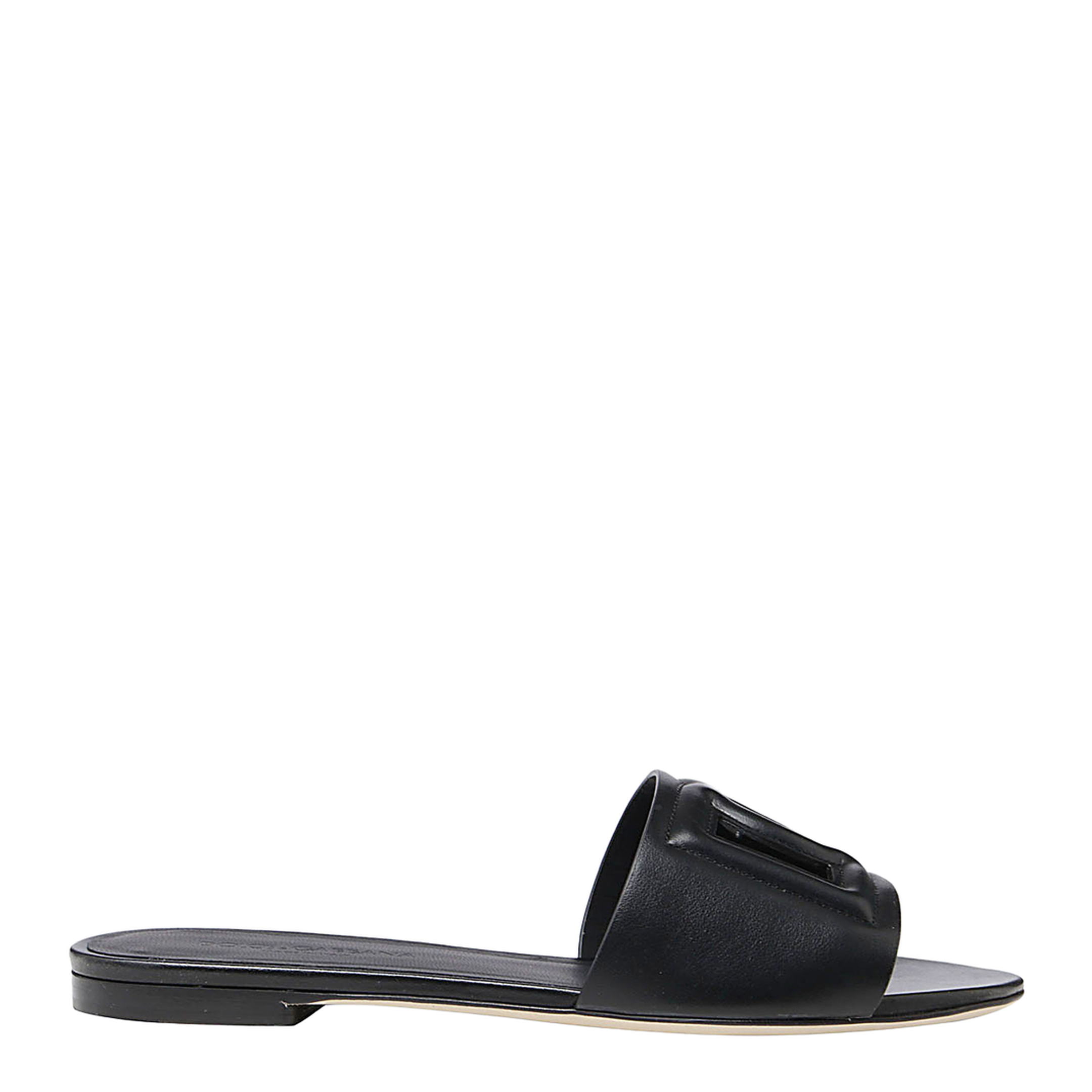 Calfskin Slides with DG Millennials Logo