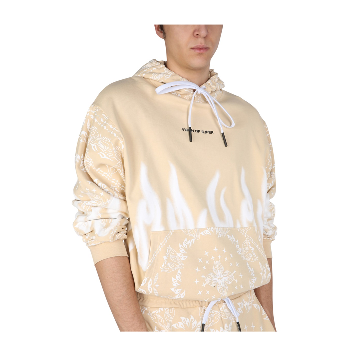MAYFEYR - VISION OF SUPER - Sweatshirt With Paisley Pattern - VS00026SFCBEIGE