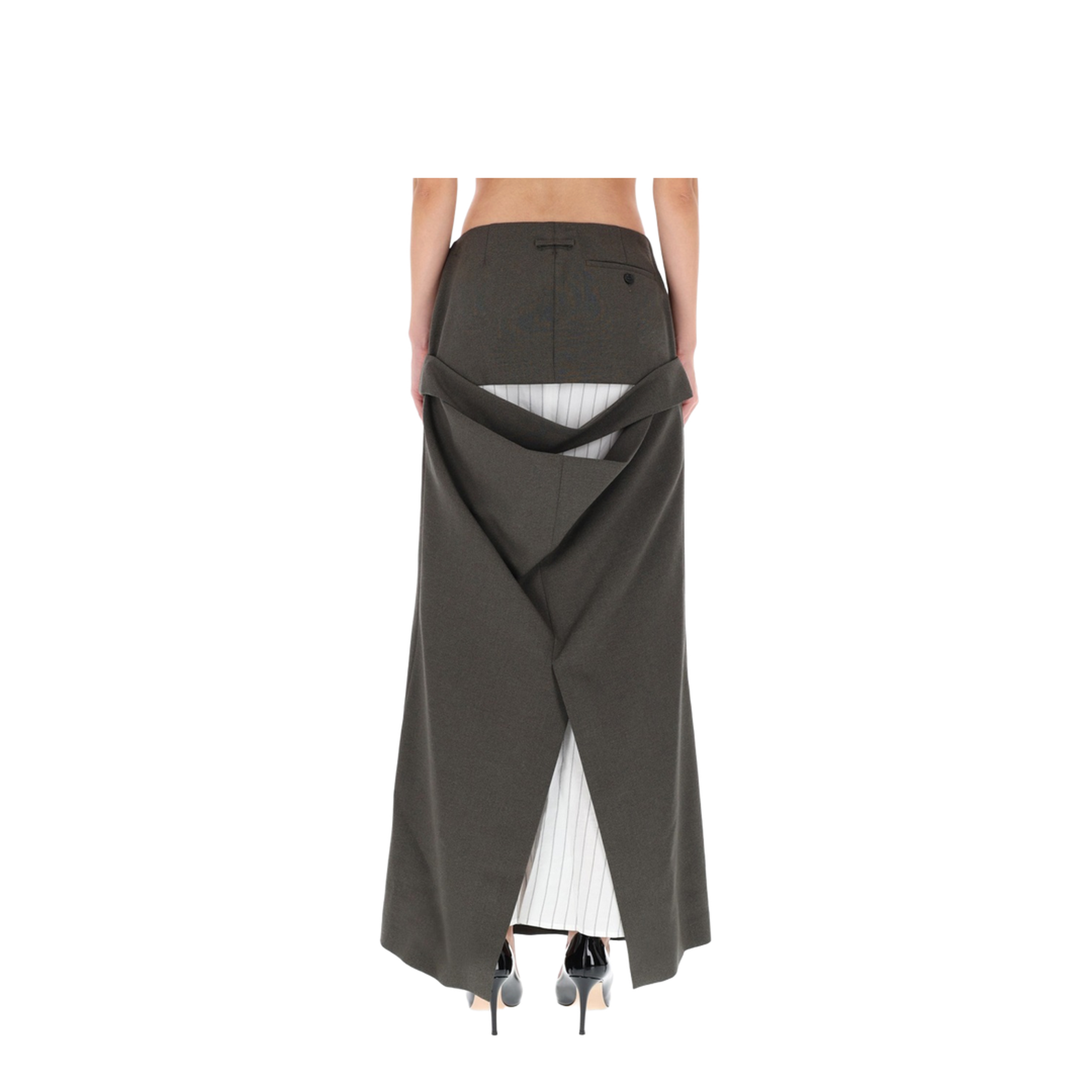 DECONSTRUCTED SKIRT WITH MARTINGALE DETAIL