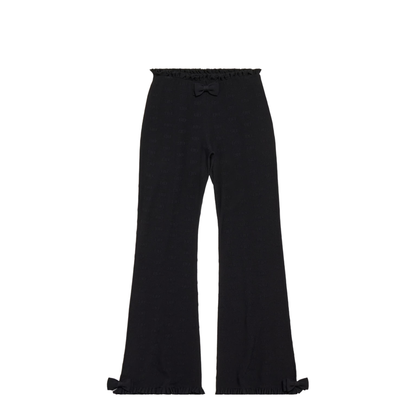 Flared Capri Pants in Black