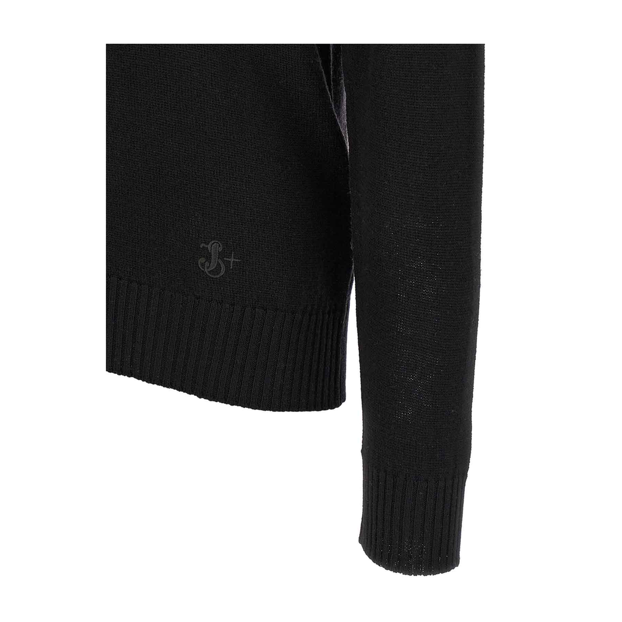 Logo Embroidery Sweater Black