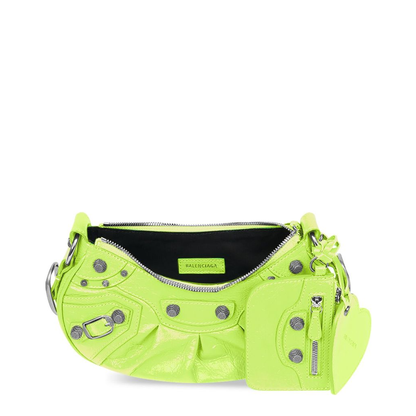 Le Cagole Xs Shoulder Bag in Neon Yellow
