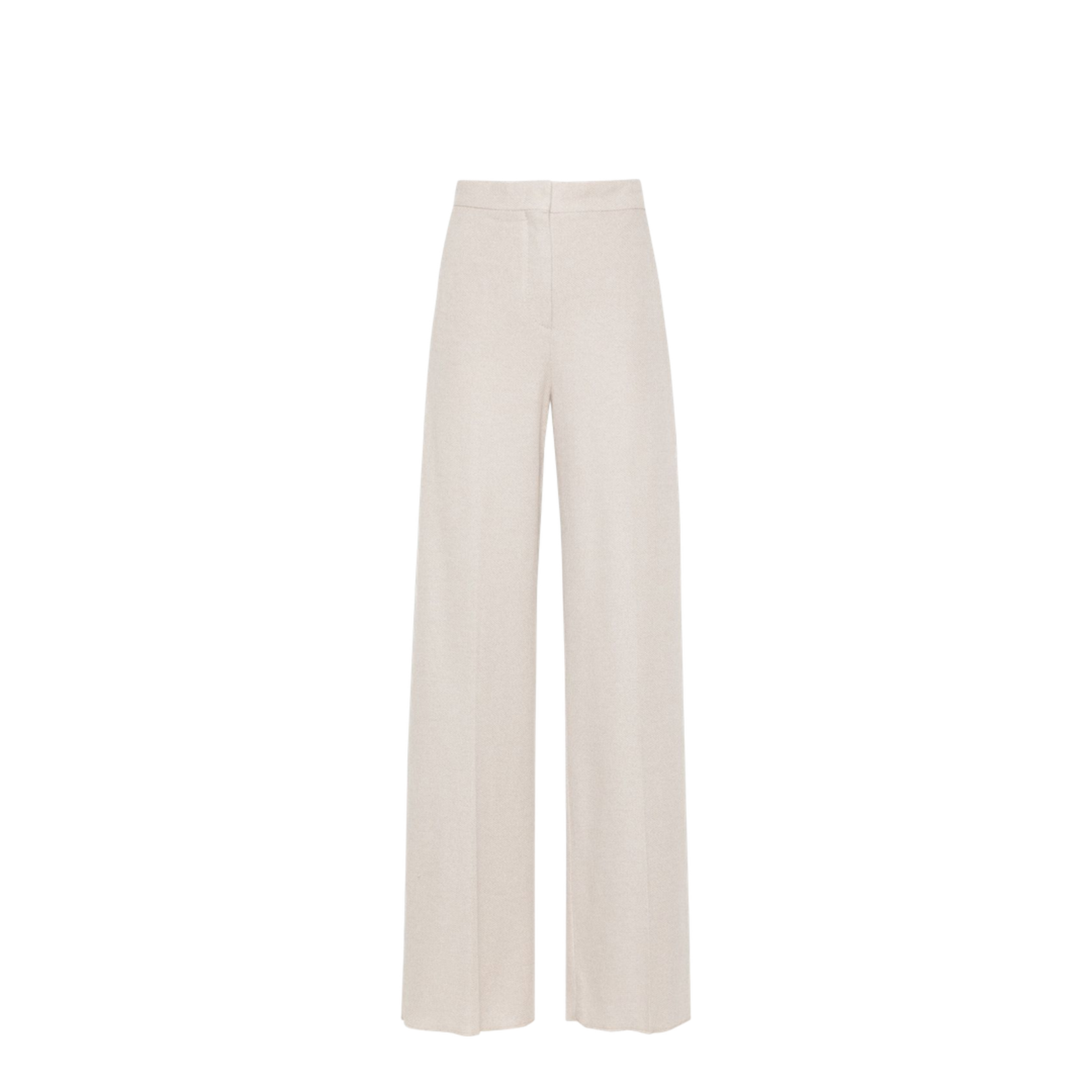 Linen Blend Wide-Leg Trousers