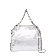 Falabella Mini Vegan Leather Tote Bag - Silver