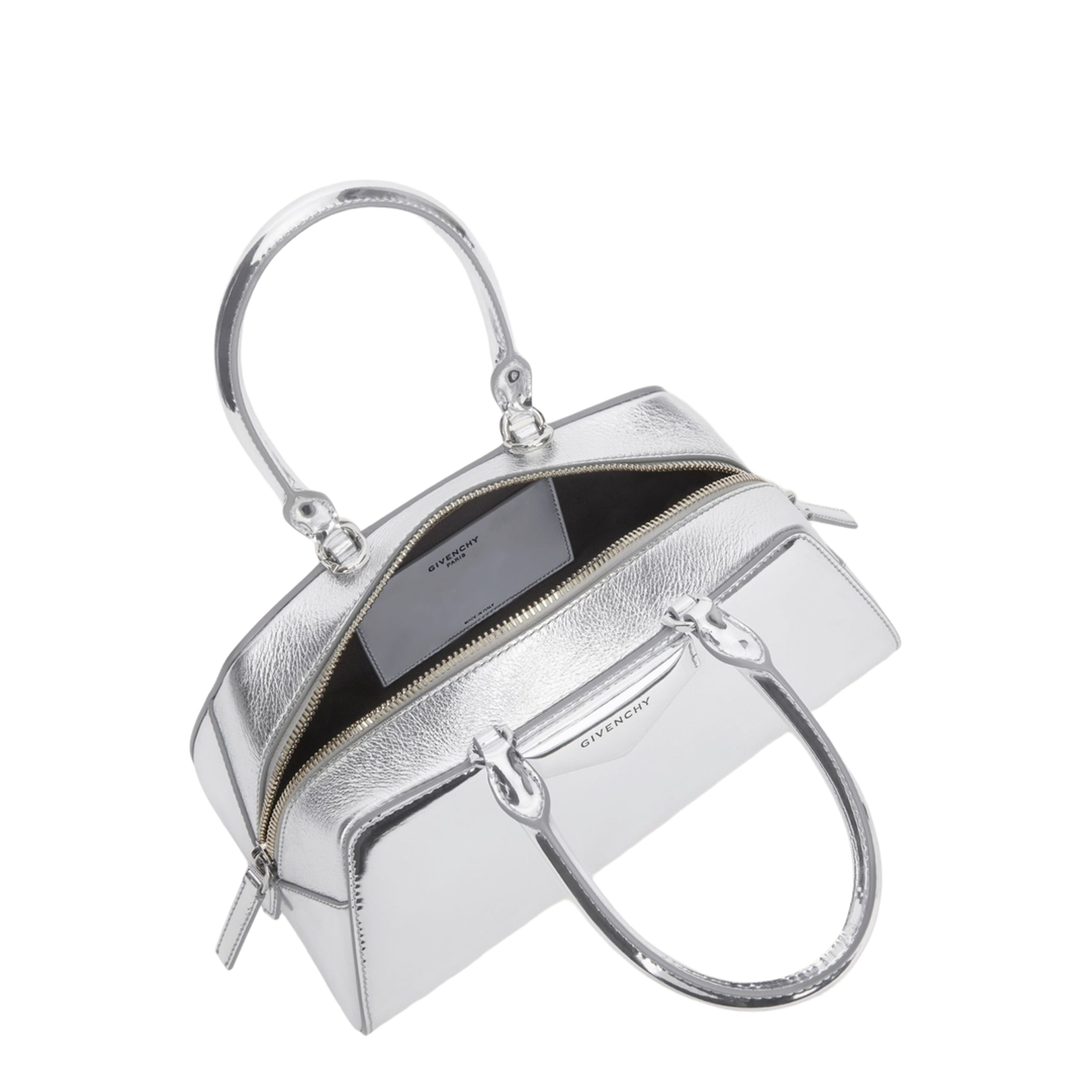 Small Antigona East-West Bag in Laminated Leather