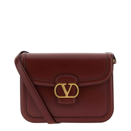 9To5 Smooth Calfskin Shoulder Bag - Brick Ruby