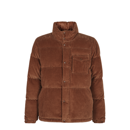 Short Puffer Jacket Serrant In Ribbed Velvet