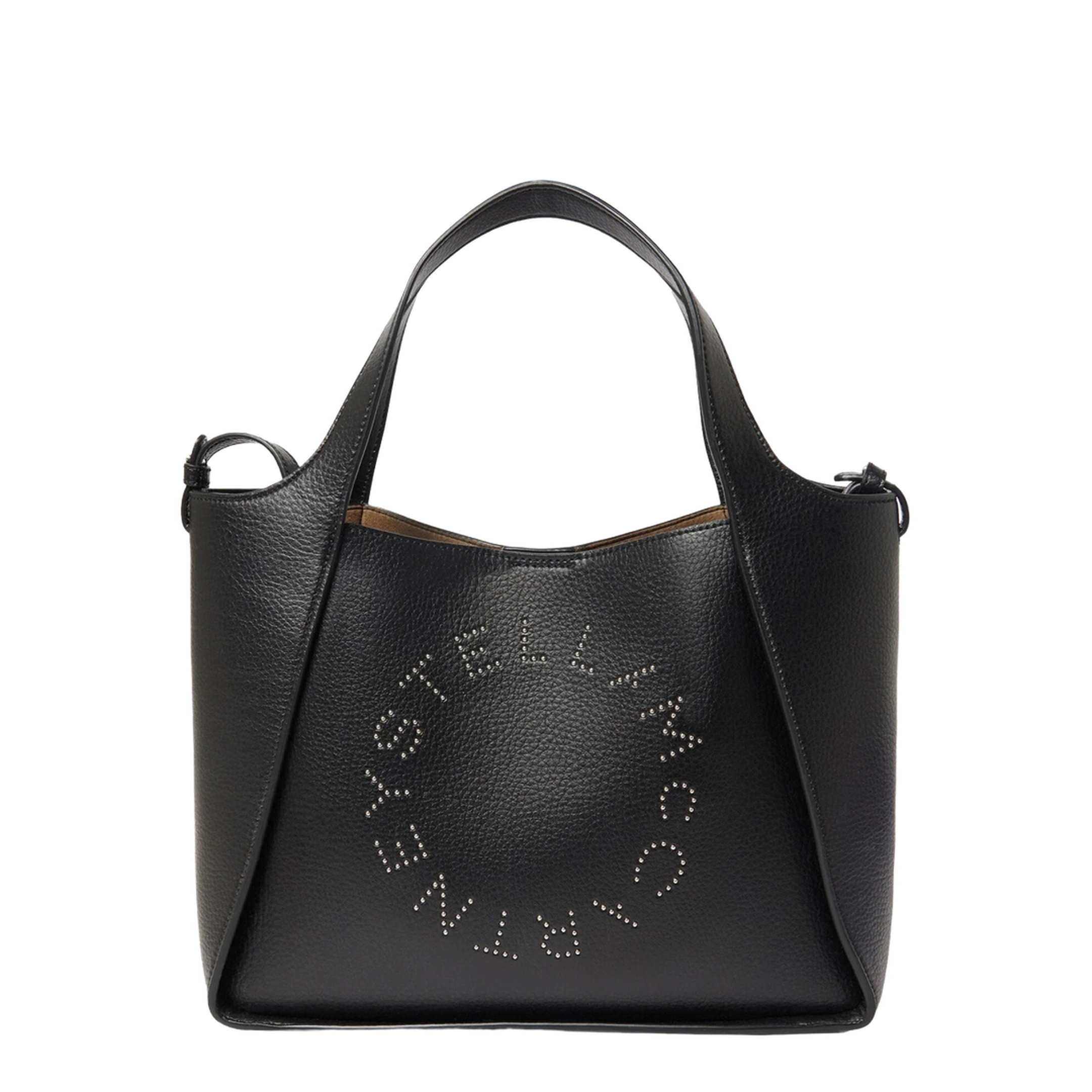 Logo Large Studded Tote Bag - Black