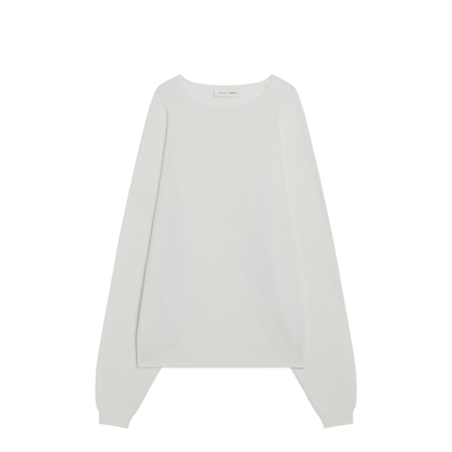 Cloud White Nylon-Blend Sweater