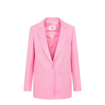 Fuji Single-breasted Blazer In Multicolor