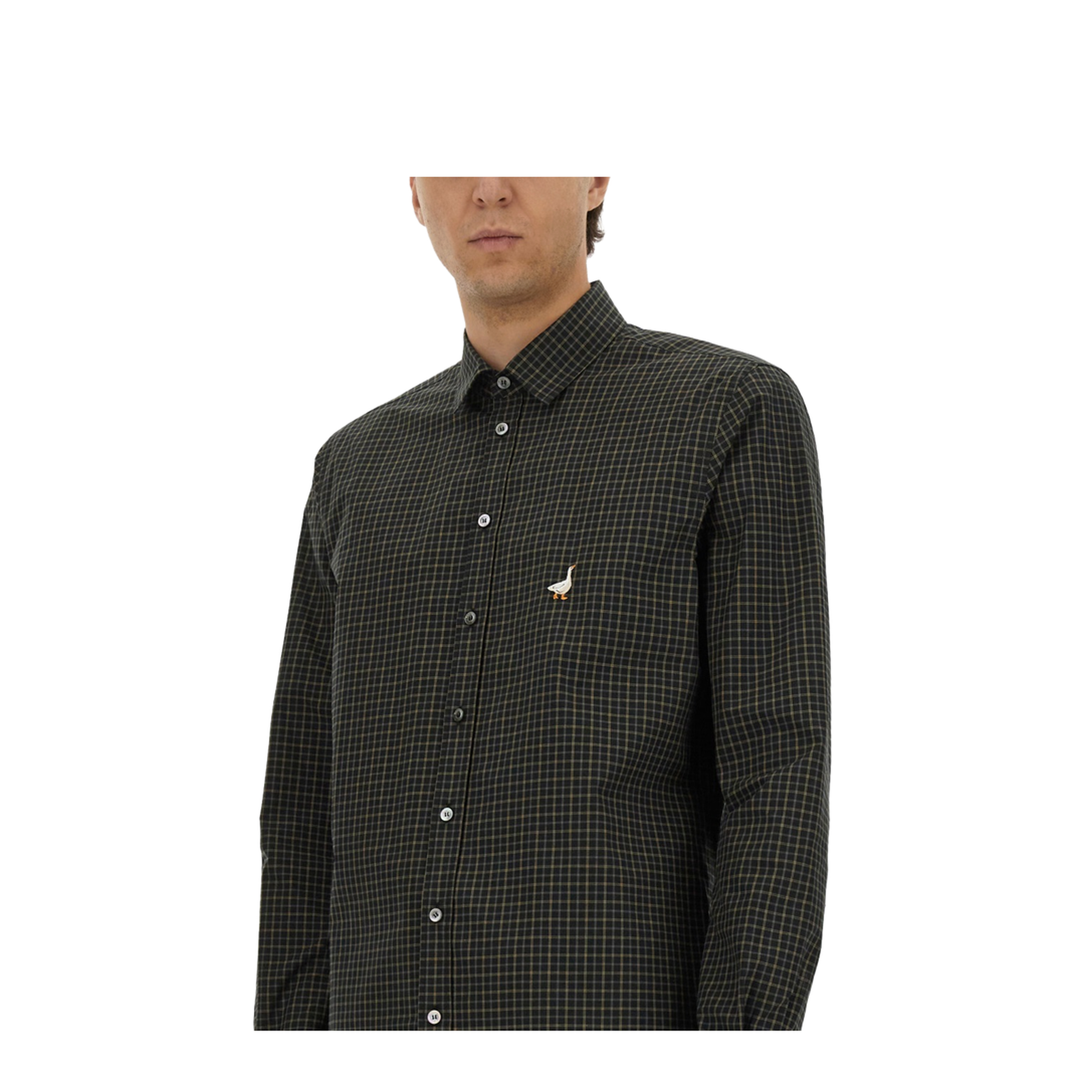 Shirt with Goose Embroidery
