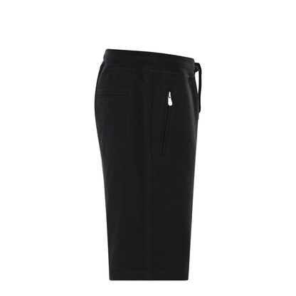 Techno Cotton Fleece Bermuda Shorts Black