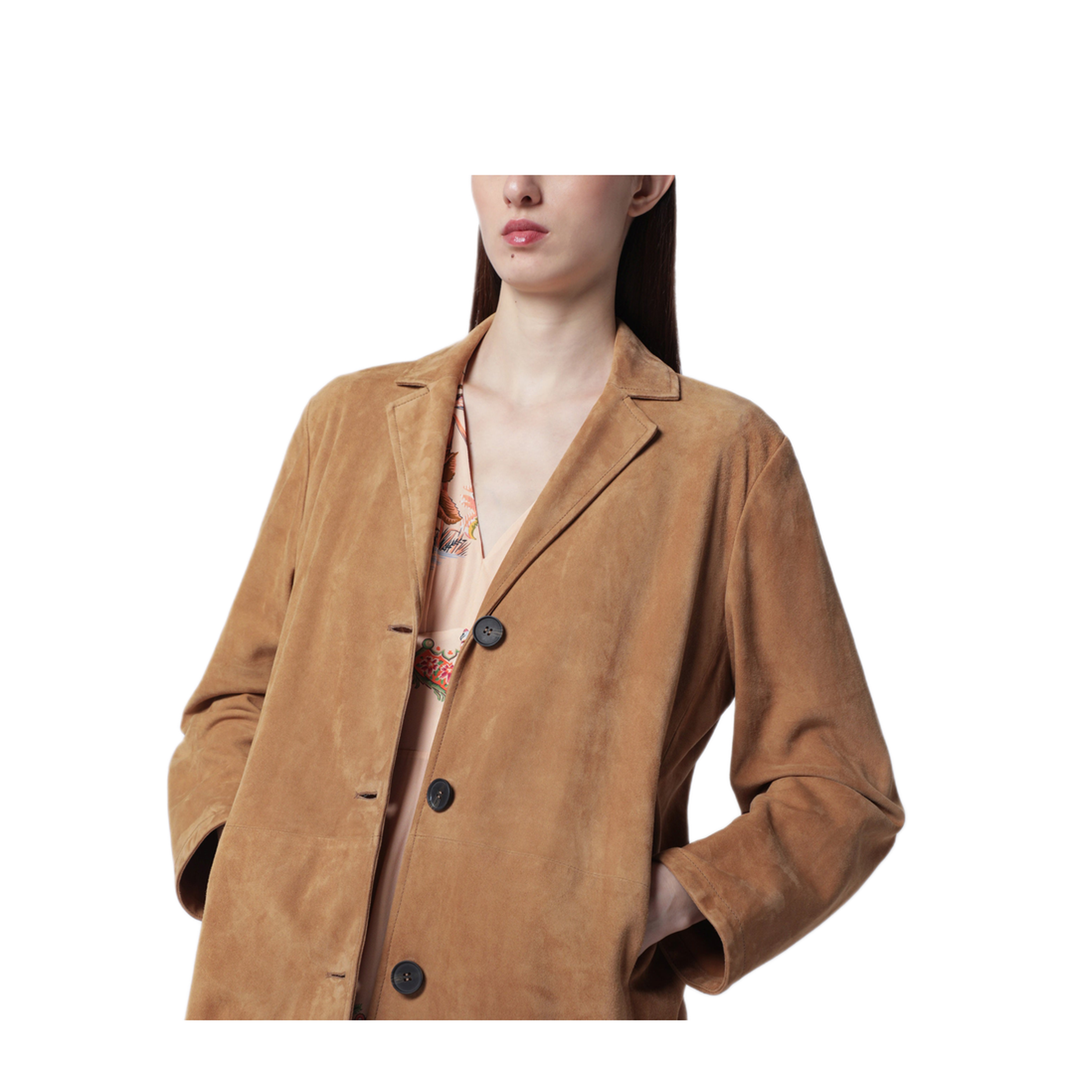 MAYFEYR - Sword 6644 - Brown Long Suede Leather Jacket - 8205SUEC129