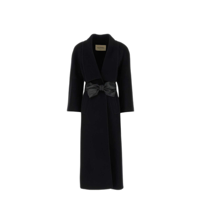 MAYFEYR - Valentino - Black Wool Blend Coat - 9B0CA8K7AG60NO