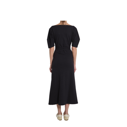 Cotton And Linen Midi Dress