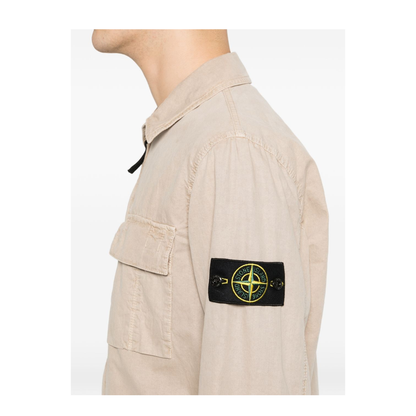 Brushed Organic Cotton Canvas Overshirt