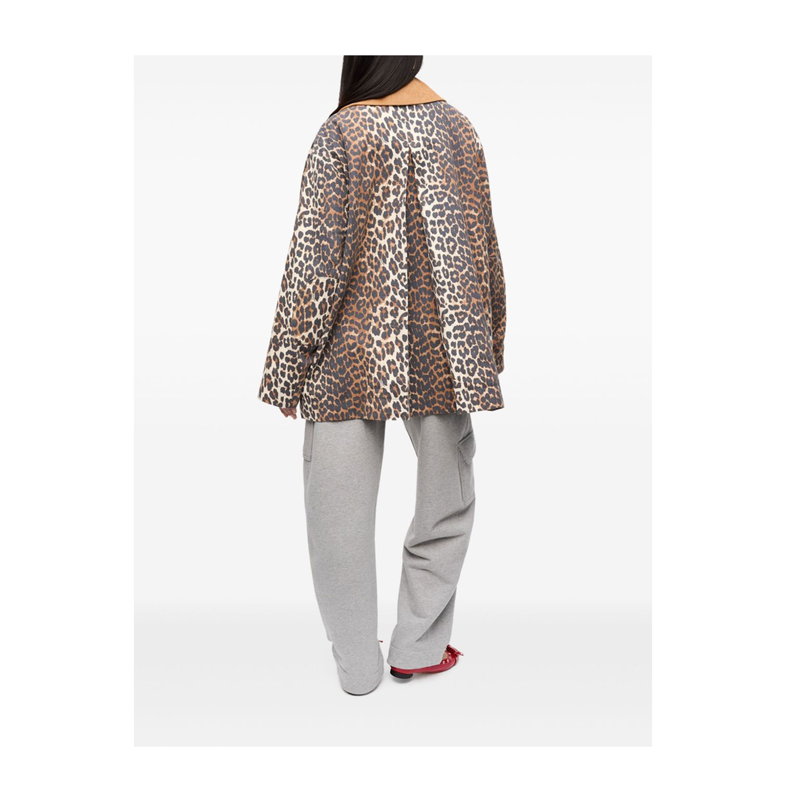 Leopard Print Midi Jacket