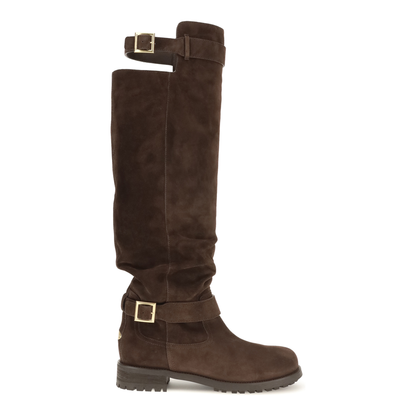 MAYFEYR - Jimmy Choo - Knee High Biker Boots - J000185196CHOCOLATE
