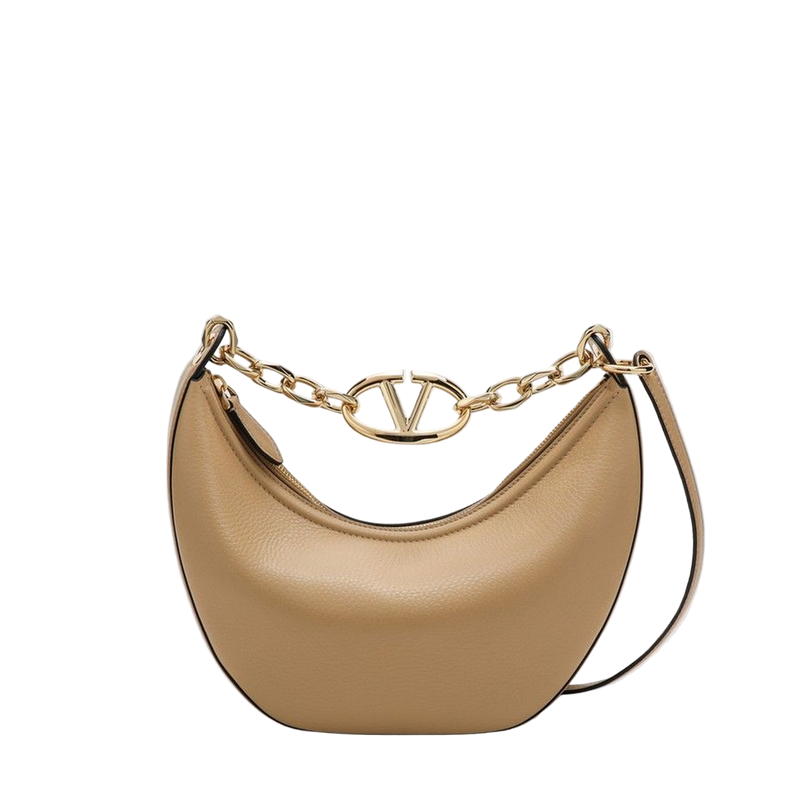 Vlogo Moon Cappuccino-Coloured Small Hobo Bag