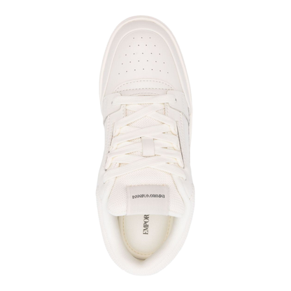 Mesh and Leather Sneakers with Contrasting Details