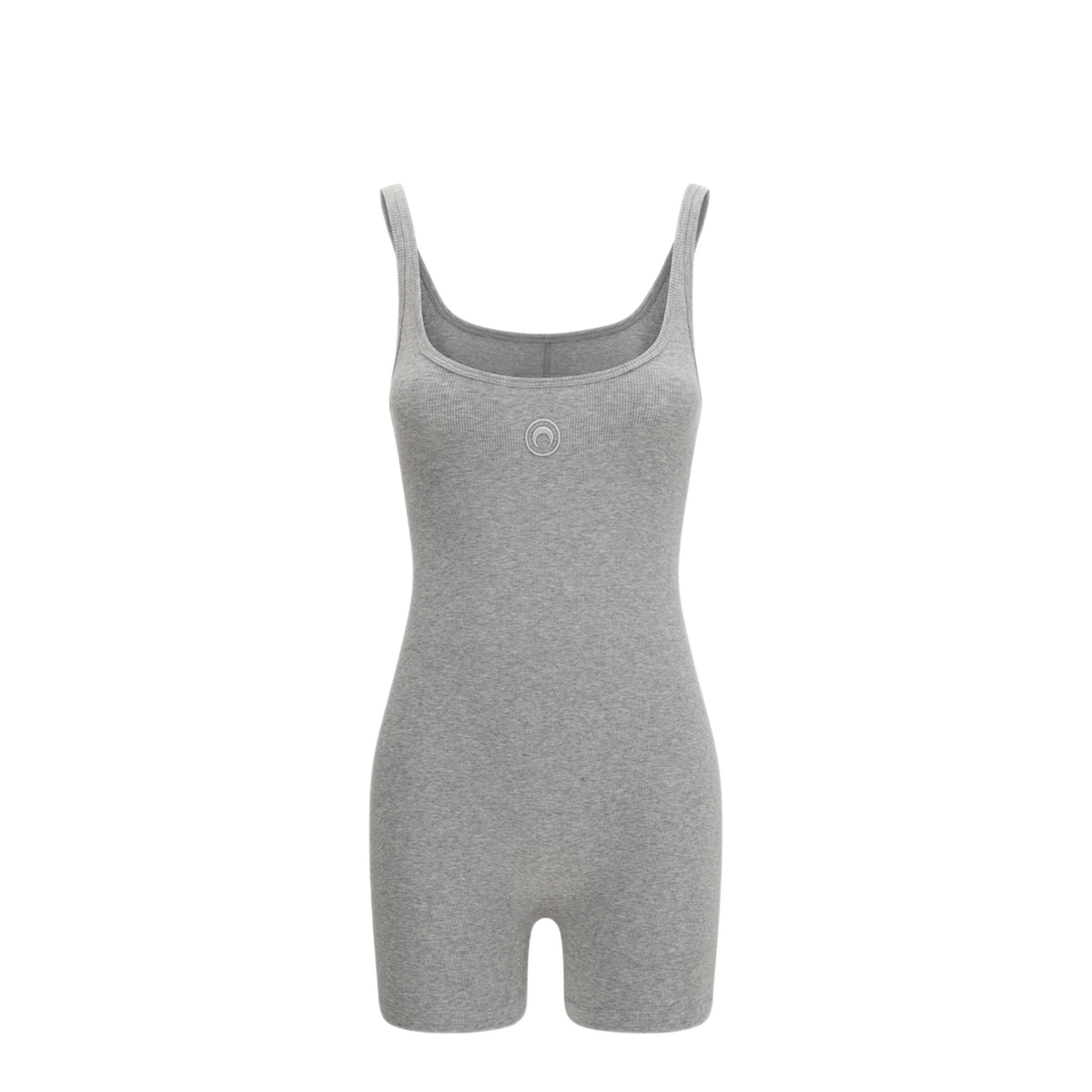 MAYFEYR - Marine Serre - Moon Logo Ribbed Jersey Short Catsuit - WJS029ACJER0011GR50
