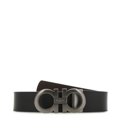 MAYFEYR - Ferragamo - Double Gancini Belt - 675542464231NEROHICKORY
