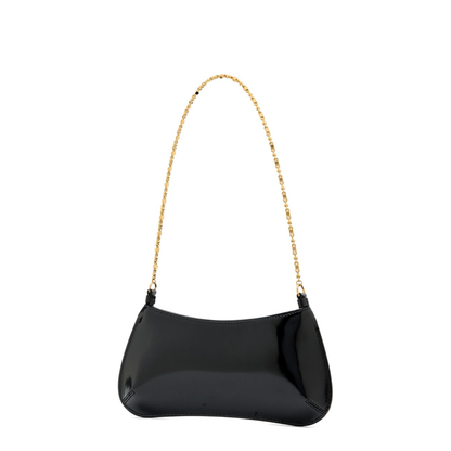 Le Petit Bisou Chaîne Calf Leather Shoulder Bag - Black