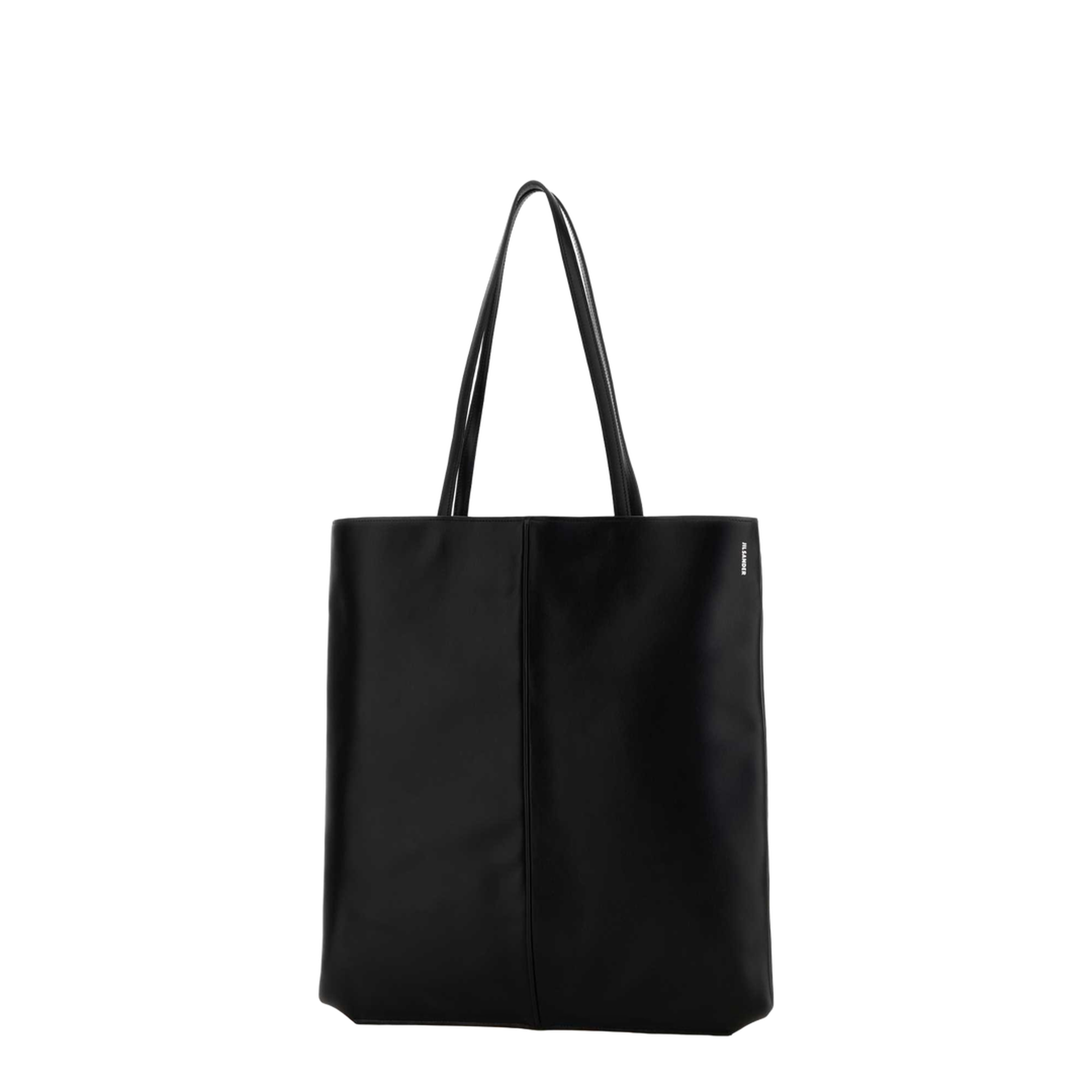 Black Leather Linea Shopping Bag